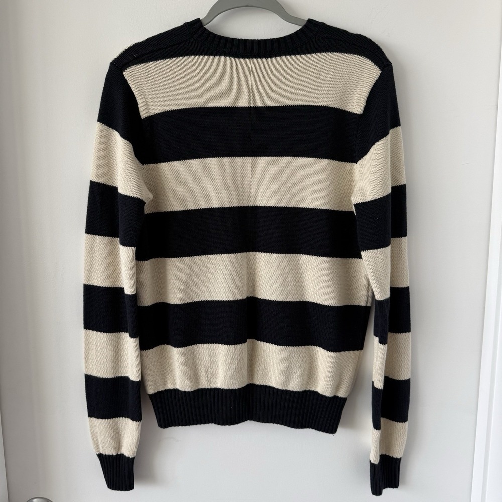 Brandy Melville sweater the Brianna Cotton Dark Navy And White Thick Stripe OS - Picture 6 of 8